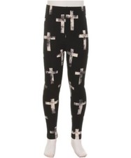 Girls Cross Print Ultra Soft Leggings
