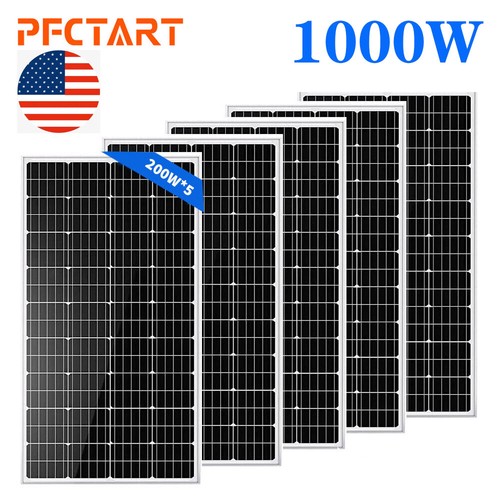 PFCTART 200W 12V Monocrystalline Solar Panel – High Efficiency For RV, Marine, Home Off-Grid (18V Output)