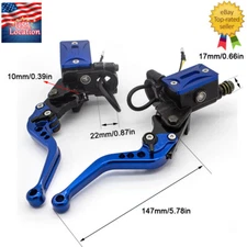 USA Universal CNC Hydraulic Brake Clutch Levers Master Cylinder Pump Reservoir