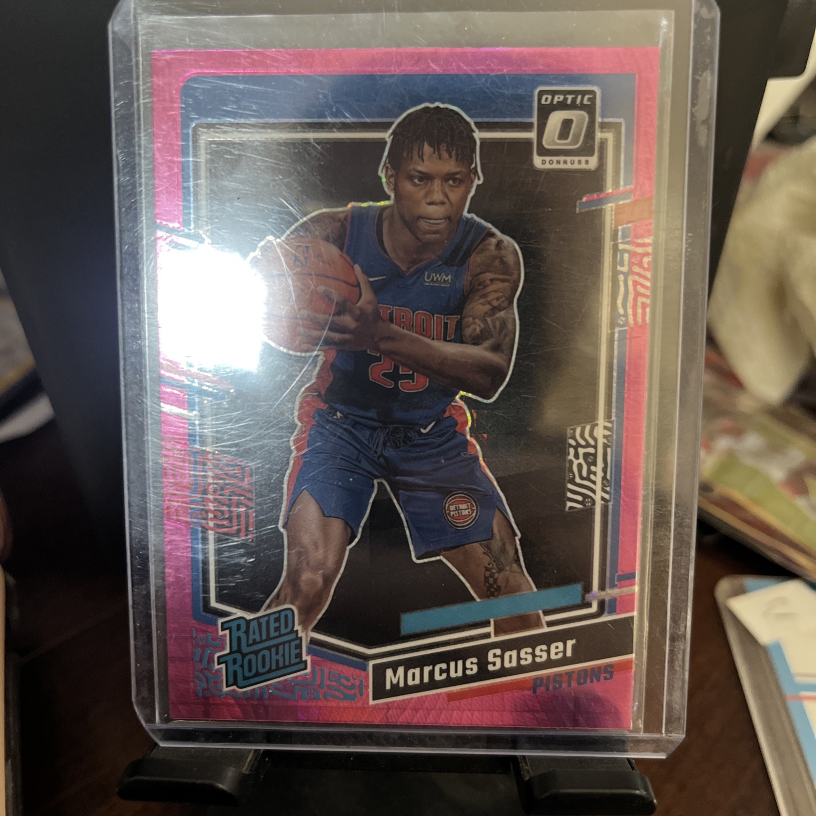 2023-24 Panini Donruss Optic - Rated Rookie Marcus Sasser #242 Pink Hyper Prizm