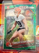 2025 Prizm CARSON SCHWESINGER #384 Green Scope /75 Rookie Cleveland Browns