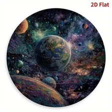 2D Flat - 2D Flat Printing Planet T"Painting, Space Exploration, New Year Tin