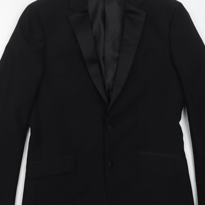 Charlton Gray Mens Jacket Suit Jacket Size 38 Black Long image 7