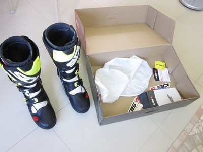 SIDI CROSSFIRE 3 SRS MOTOCROSS ENDURO MOTO CROSS STIEFEL GR. 44 GR. 10 FLUO