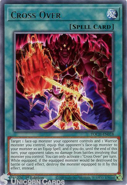 TOCH-EN018 Cross Over Rare 1st Edition Mint YuGiOh Card