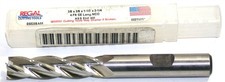 Regal 050356AM 3/8" Diameter 3/8" Shank 4 Flute Single End Extended HSS End Mill