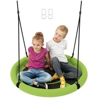 AIYAPLAY Nest Swing Set, 100cm Saucer Tree Swing Set for Kids, Green