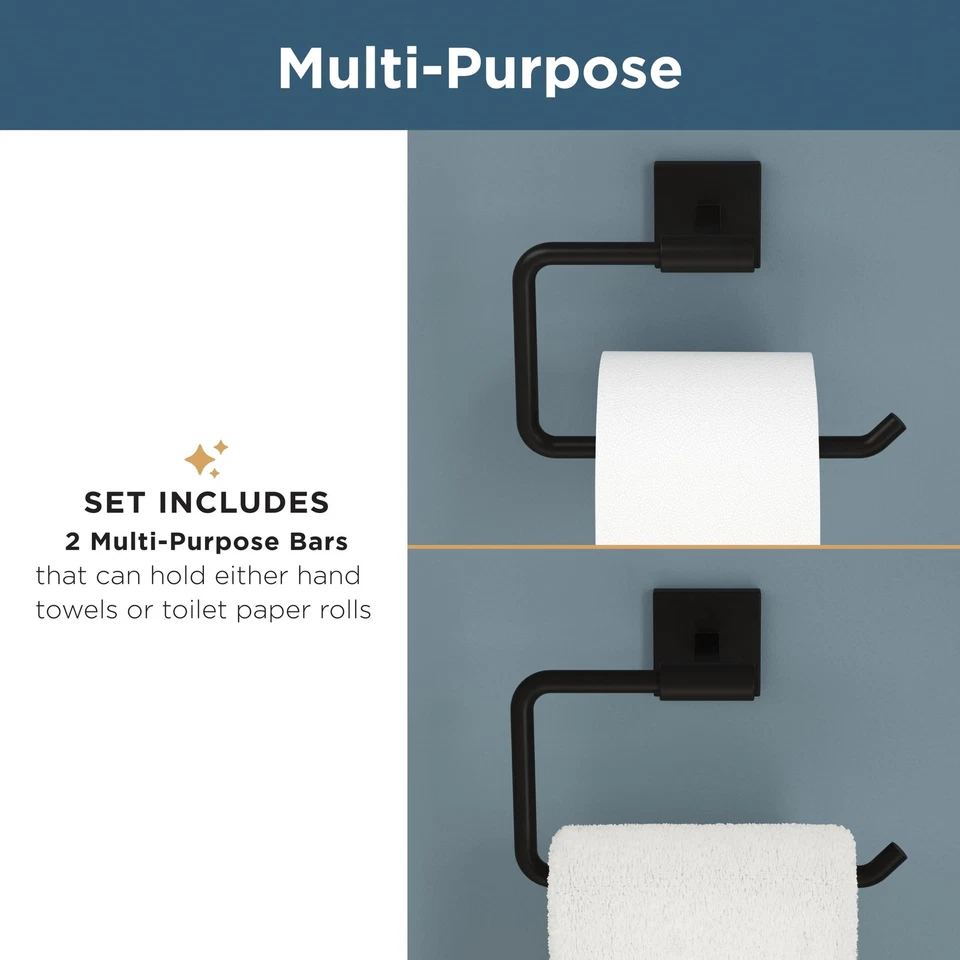 Juego de baño Franklin Latón Nash 4 piezas oro satinado 18" con extensor de 6", NASH64-SG Foto 4 de 4