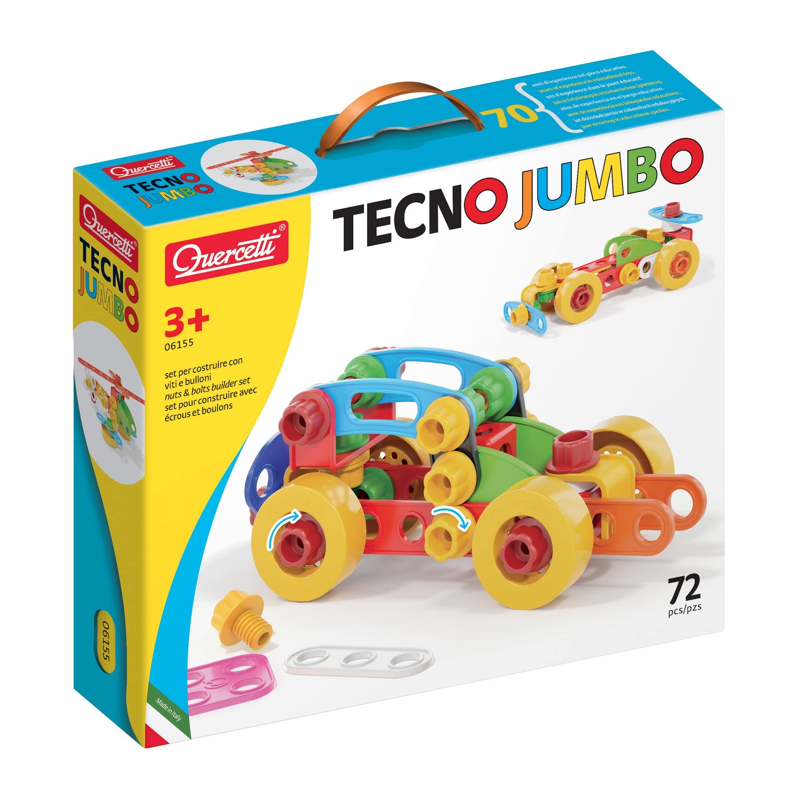 Quercetti - Tecno Jumbo - Konstruktionsspielzeug, Fahrzeugspiel