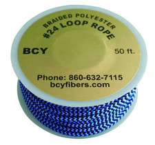 5 FEET BCY 24 -2-TONE BLUE/BLACK Archery Bowstring RELEASE D LOOP MATERIAL ROPE