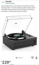 Brand New Turntable for Vinyl Records and Bluetooth Capability Record Player