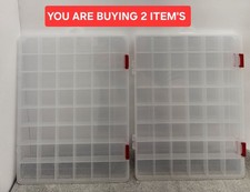 2x 48 Compartments Plastic Storage Saver Box Organization