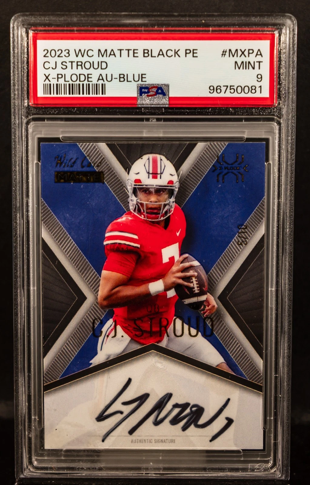 CJ Stroud Wild Card Matte Black Premium Edition X-Plode Autographs #MXPA Gold