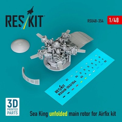 ResKit 1/48 Sea King RSU48-0354 unfolded main rotor for Airfix kit (3D printed)