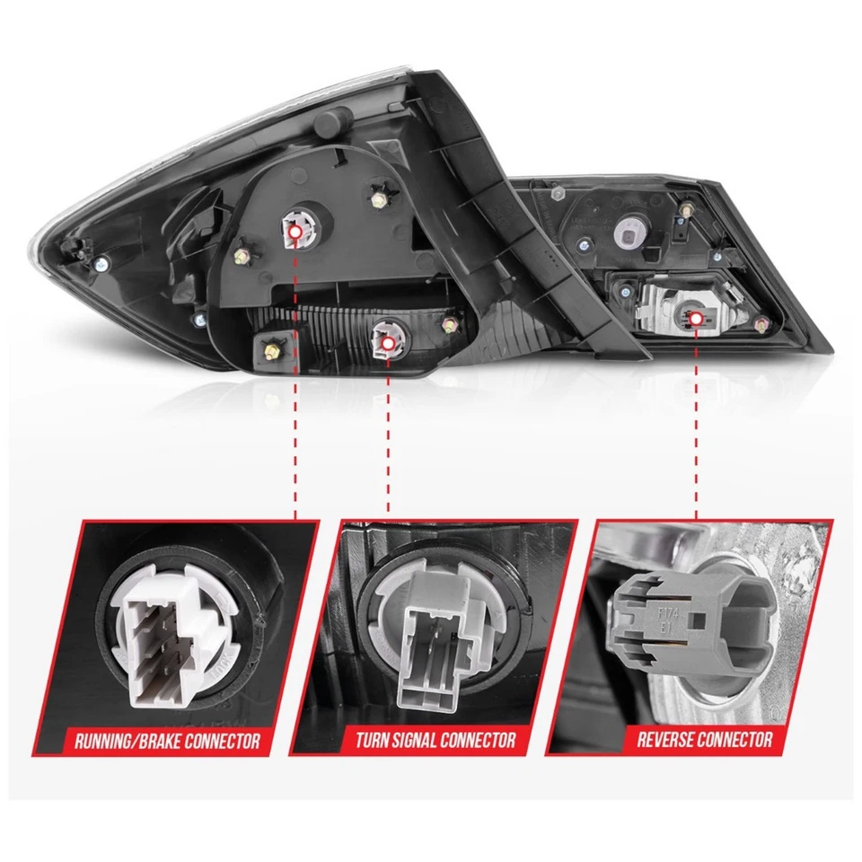 Luz trasera LED Anzo 321325 para carcasa cromada izquierda y derecha Honda Civic 2013-2015 Foto 4 de 4