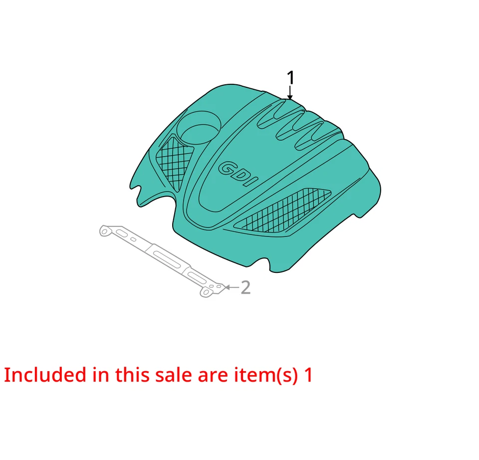 Cubierta del motor Kia Optima 2010 YQRQ1 Foto 3 de 4