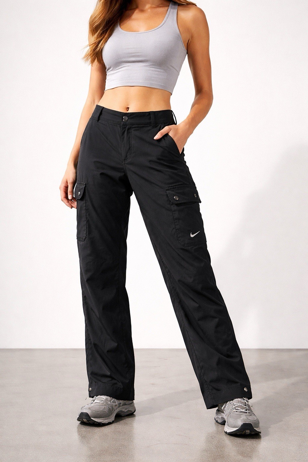 Nike Fit Dry Cargo Utility Hiking Pants Stretch Black Womens Medium M