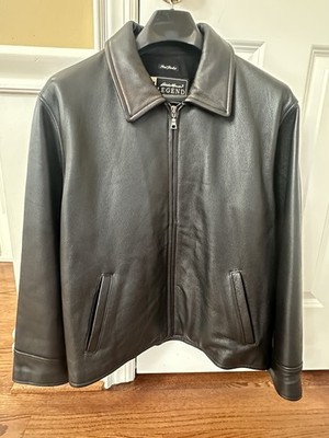 Eddie Bauer Legends Women's Large Black Zip Leather Stine Jacket
