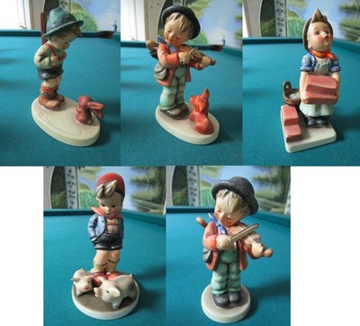 Hummel Fig.Tm6/Tm5: Sensitive Hunter, Puppy Love, Little Fiddler, Builder, Farm 