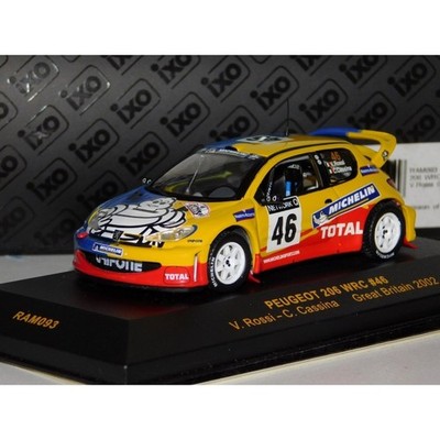 PEUGEOT 206 WRC #46 VALENTINO ROSSI GREAT BRITAIN 2002 IXO RAM093 1/43