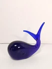 Vtg Murano Glass ~  V. Nason & Co Cobalt Blue Whale Figurine Paperweight 4.5"