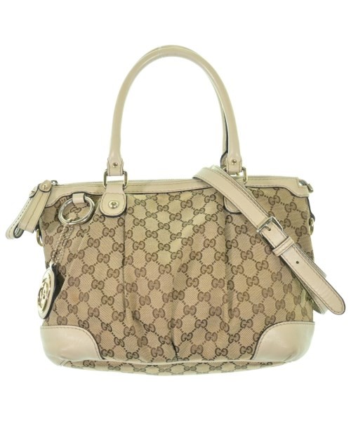 Gucci Beige Pattern Handbag Y0708 Preowned Women's Designer Bag