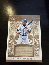 2025 Leaf Lumber Dave Justice Game Used Bat Bronze /45 #GL-30 