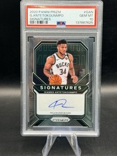 2020-21 Panini Prizm Giannis Antetokounmpo #SI-GAN Signatures Auto Bucks