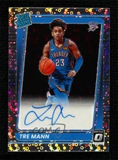 2021 Donruss Optic Fast Break Prizm Signatures Tre Mann #168 Rookie Auto RC 0x49