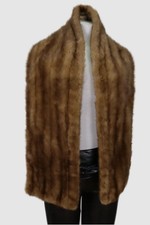 Women's MINT Mink Fur Shawl Stole Wrap Cape WEDDING Woman XL