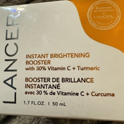 LANCER Instant Brightening Booster 30% Vitamin C + Tumeric 1.7oz.