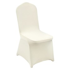 VEVOR 100PCS Beige Stretch Spandex Folding Chair Cover Wedding Party Ivory/Beige