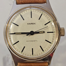 Vintage Herrenuhr "KAREX" mechanisch Antik 35mm SWISS Watch 1979