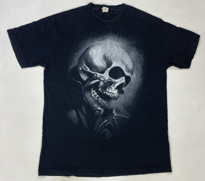 VINTAGE Marvel Ghost Rider Graphic T-shirt Men Large Black Short Sleeve