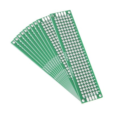 uxcell 10pcs 2x8cm Double Sided PCB Board Universal Printed Circuit Proto Board
