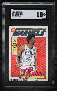 2019-20 Panini Donruss Net Marvels Joel Embiid #20 SGC 10 GEM