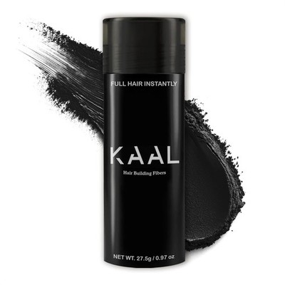 KAAL Hair Fibers - Refillable Powder (27.5g, Black) to Instantly Black 