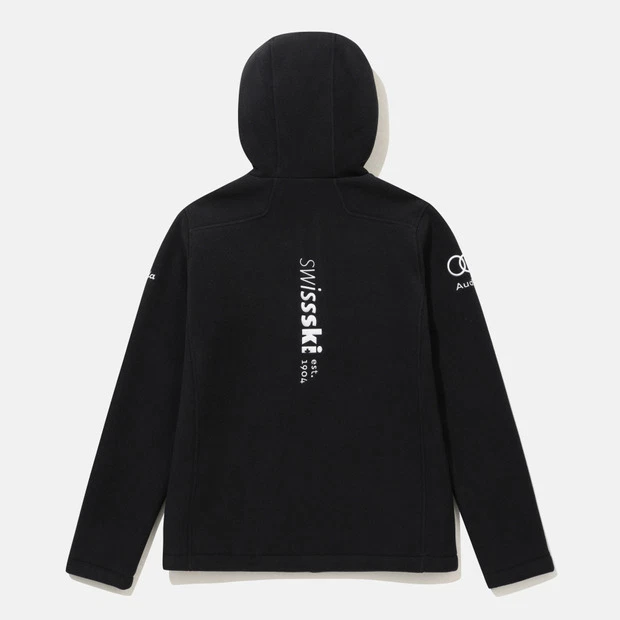 DESCENTE SWISS SKI Bonding Fleece Jacket BLACK ASIAN FIT - Image 4 of 4