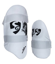 SG KLR Ultimate Cricket Thigh Guard Set Pair Padded White Large 2 Straps