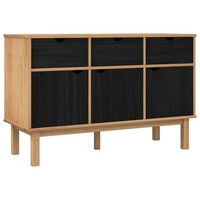 Sideboard Otta Kommode Anrichte Braun Schwarz 114 X 43 X 73,5 Cm