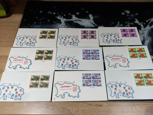 Jersey 1978 Definitive First Day Covers Blocks of 4