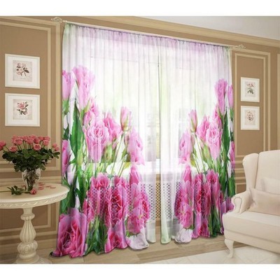 Curtains chiffon transparent curtains 147 cm x 267 cm curtains тюль 100% pet