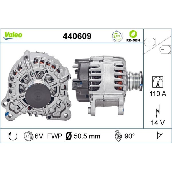 Generator Valeo 440609 FüR Seat VW Skoda Audi Leon ST Golf VII Variant-image