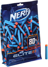 NERF Elite 2.0 Dart Refill, 80 Nerf Elite Darts, Compatible with All Nerf Blaste
