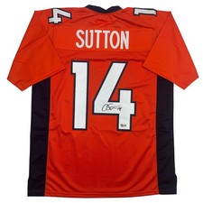 Autographed/Signed Courtland Sutton Denver Orange Football Jersey JSA COA