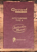 Garrard TypeA Record Player / Turntable  Owner / User Manual *Original*