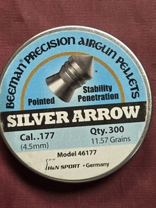 Beeman Precision Airgun Pellets Pointed Silver Arrow Model 46177