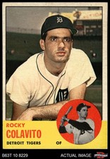 1963 Topps #240 Rocky Colavito Tigers 3 - VG