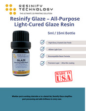 Dental Glaze Resin - 405nm UV Cure for Crowns  Dentures  Biocompatible