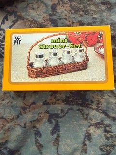 WMF Mini Streuer Set Cromargan® – 4 teilig mit Korb – Made in Germany – Vintage